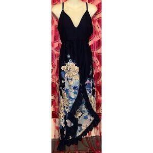💙 2 for $15 Floral Navy Ruffle Dress
